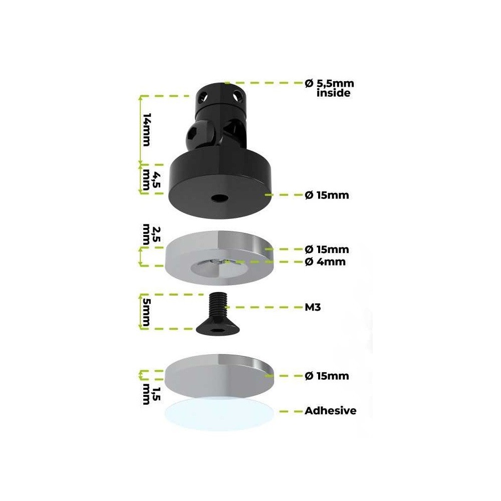 SISTEMA DE MONTAJE MAGNETICO PARA CARROCERIA, AZUL ELECTRICO