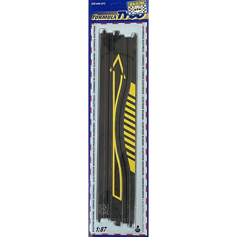 FORMULA TYCO, RECTA DE 37,5 CM CON CHICANE, 1/87  (UNIDAD)