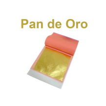 PAN DE ORO DECORATIVO, LIBRITO DE 25 HOJAS DE 14X14 CM