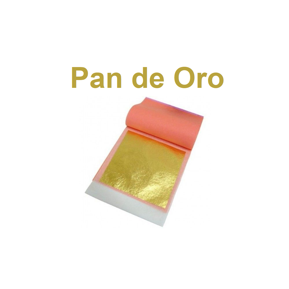 PAN DE ORO DECORATIVO, LIBRITO DE 25 HOJAS DE 14X14 CM