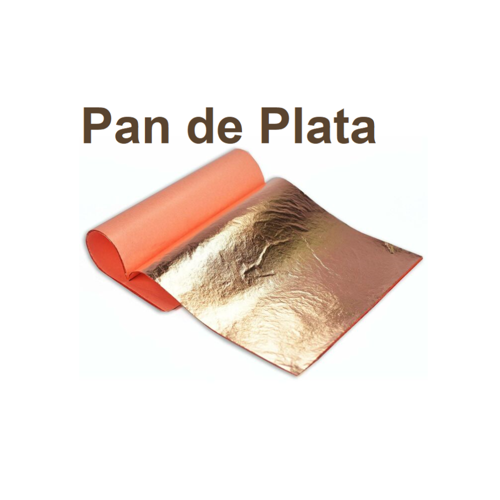 PAN DE PLATA DECORATIVO, LIBRITO DE 25 HOJAS DE 14X14 CM