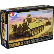 TIGER I (AFRICA-CORPS), 1/48    CON CHASIS METALICO