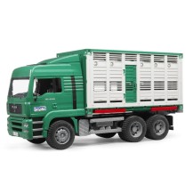 CAMION DE TRANSPORTE DE GANADO CON VACA, 1/16