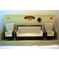 CONJUNTO UN SOFA Y DOS SILLONES COLOR CAOBA