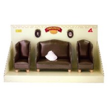 SOFA POLIPIEL MARRON Y DOS SILLONES