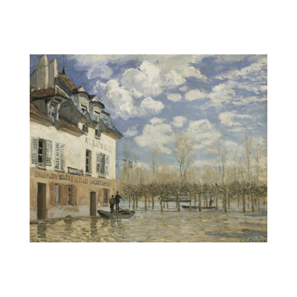 LA BARQUE PENDANT L´INONDATION A PORT-MARLY, SISLEY