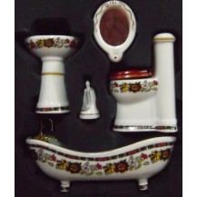 BAÑO CON FRANJA DE FLORES