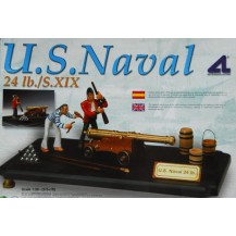 U.S. CAÑON BRITISH NAVAL 24 LIBRAS, 1/30 (PINTADO PARA ENSAMBLAR)