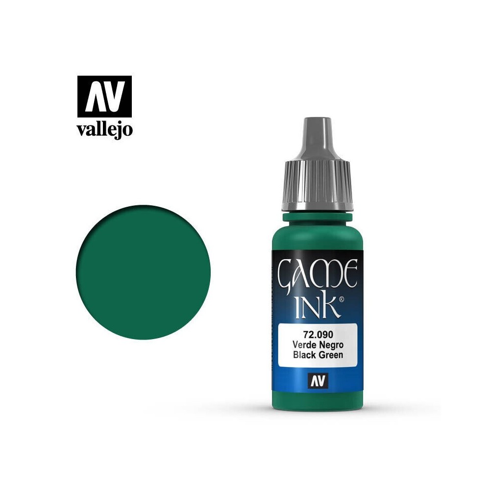 72090, TINTA VERDE NEGRO, 17 ML