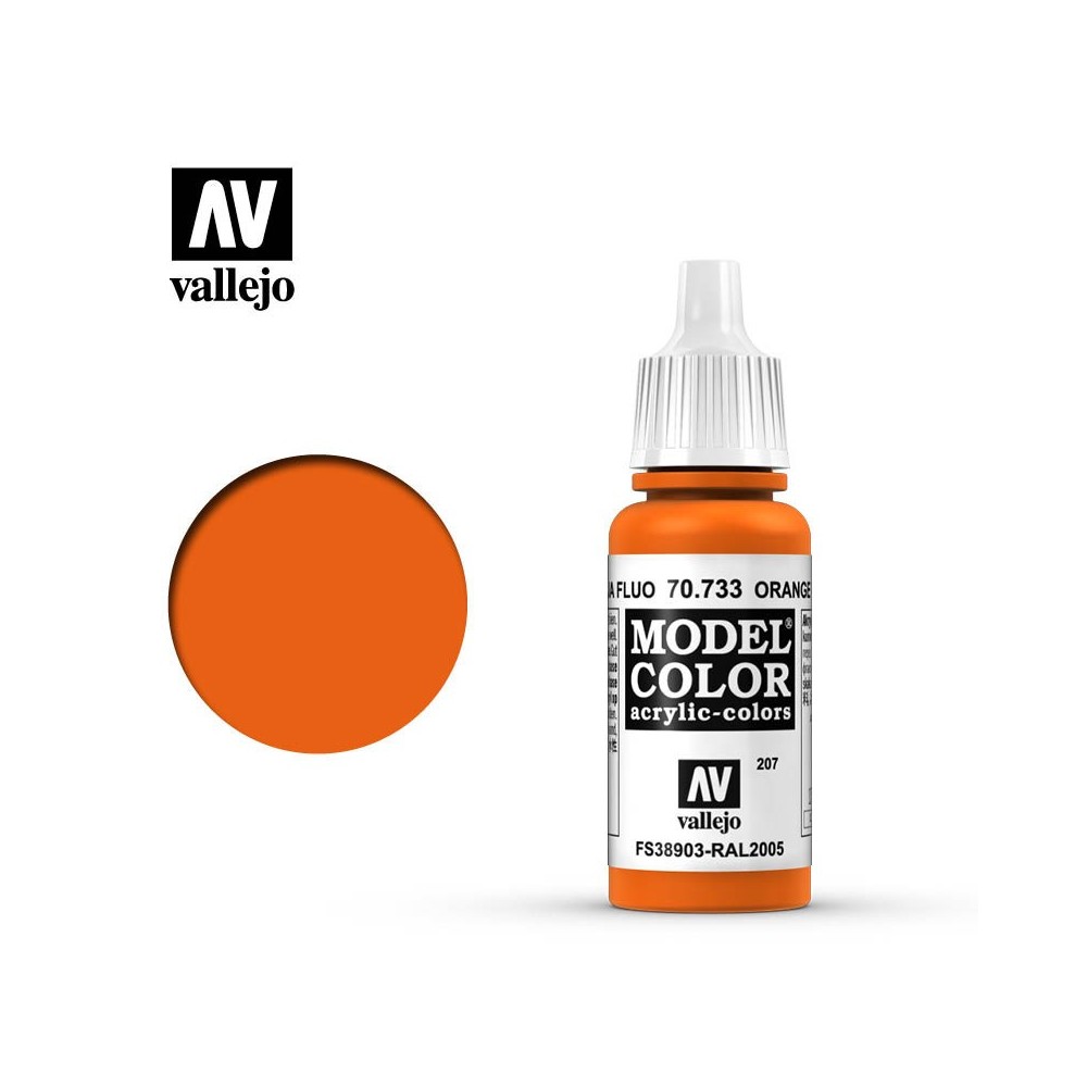 70733/207 NARANJA FLUORESCENTE, 17 MM  (DESCATALOGADO)