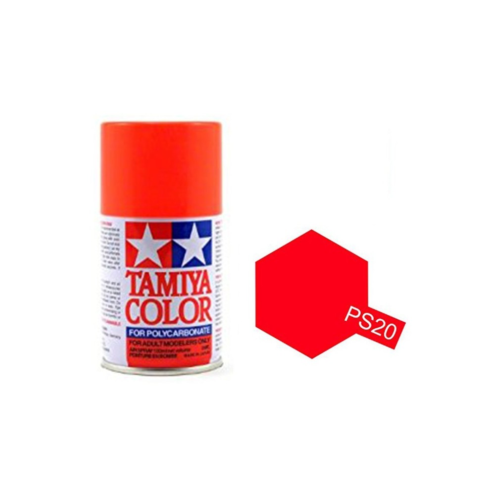 PS-20, SPRAY POLICARBONATO COLOR ROJO FLUORESCENTE, 100 ML