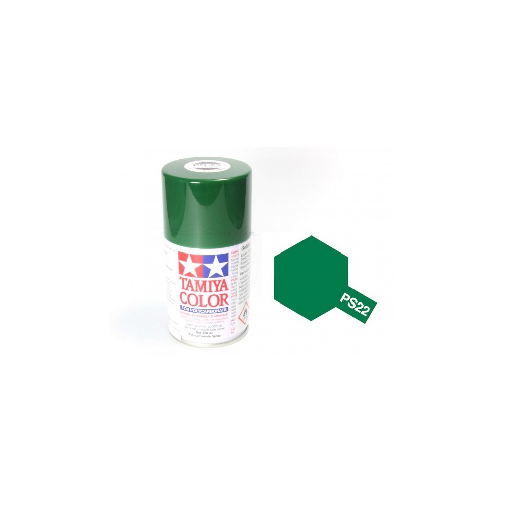 PS-22, SPRAY POLICARBONATO COLOR VERDE COMPETICION, 100 ML