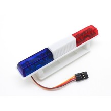 LUZ, LED ROTATIVO DOBLE ANGULO ROJO/AZUL