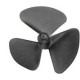HELICE MARINA TRES PALAS D. 60 MM M4,  GIRO A DERECHA