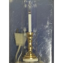 CANDELABRO DORADO CON VELA  (12 VOL)