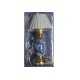 LAMPARA SOBREMESA CON ESTAMPADO AZUL  (12 VOL)