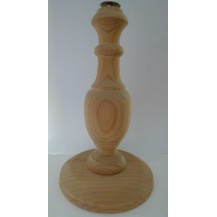 LAMPARA DE SOBRE MESA NUMERO CINCO EN PINO, 34 CM DE ALTO