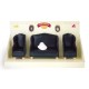 SOFA POLIPIEL NEGRO Y DOS SILLONES