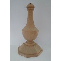 PIE DE LAMPARA OCTOGONAL DE HAYA, 24 CM DE ALTO