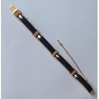 PULSERA SEMIRIGIDA ARTICULADA, 4 ESMALTES  (19 CM)