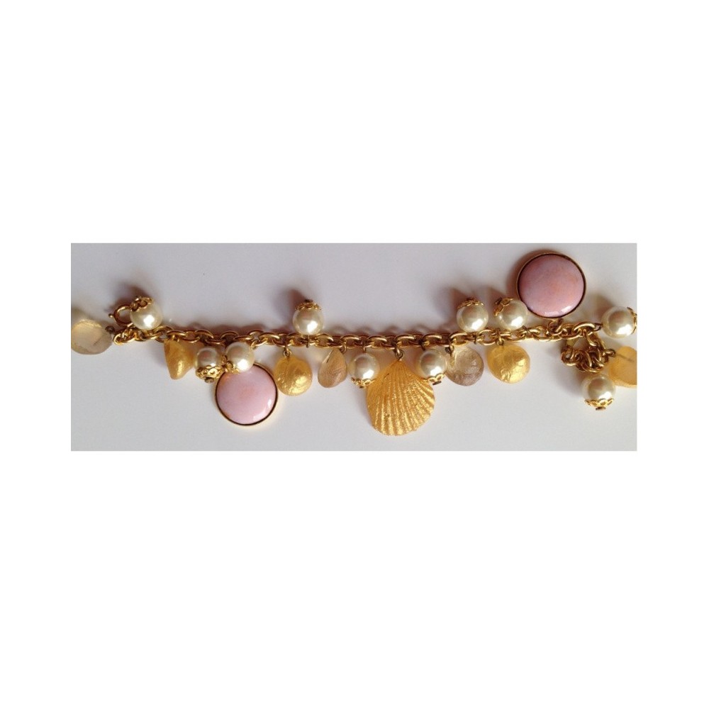 PULSERA DE FANTASIA, 2 ESMALTES  (17 CM)