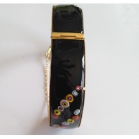 PULSERA SEMIRIGIDA, 2 ESMALTES  ( DIAM. 7 CM)