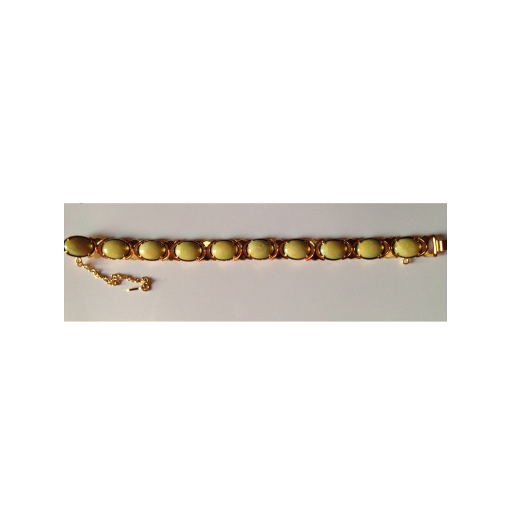 PULSERA SEMIRIGIDA OVALADA, 10 ESMALTES  (18 CM)