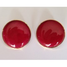 PENDIENTES REDONDOS ROJOS  (DIAM. 2,5 CM)