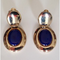 PENDIENTES ANTIGUOS OVAL  (3,8X1,9 CM)