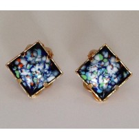 PENDIENTES CUADRADOS DE LLUVIA DE COLORES  (1,2X1,2 CM)