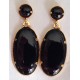 PENDIENTES OVALADOS CON REDONDO, 2 ESMALTES  (3,7 CM)