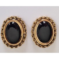 PENDIENTES OVAL CON CADENA  (2,7X3,3 CM)