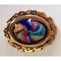 BROICHE OVAL CADENA  (3,7X3 CM)