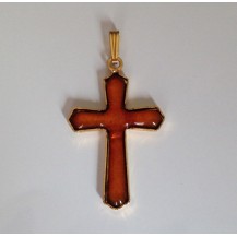CRUZ COLOR CARAMELO  (3,4X2,3 CM)