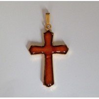 CRUZ COLOR CARAMELO  (3,4X2,3 CM)