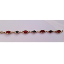 PULSERA OVAL, 4 ESMALTES  (19 CM)
