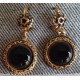 PENDIENTES ANTIGUOS REDONDOS, 2 ESMALTES  (3 CM)