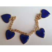 PULSER DE CORAZONES AZULES, 5 ESMALTES  (16 CM)