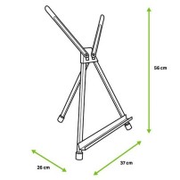 CABALLETE DE ALUMINIO DE SOBREMESA  (PLEGABLE)