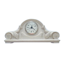 RELOJ MADERA VOLUTAS EN MARMOLINA CON MAQUINARIA