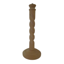 PIE DE LAMPARA SALOMONICA DE HAYA, 32 CM DE ALTO