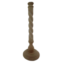 PIE DE LAMPARA SALOMONICA DE HAYA, 39 CM DE ALTO