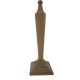 PIE DE LAMPARA CUADRADA DE HAYA, 38 CM DE ALTO