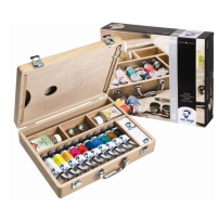 GOGH, CAJA DE OLEO BASIC CON BOTES DE 40 ML + AUXILIARES + ACCESORIOS