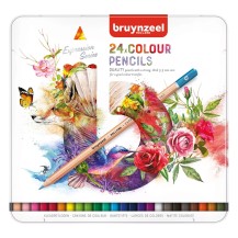 LAPICES DE COLORES, CAJA METALICA BZL EXPRESSION, 24 UNID