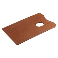 PALETA DE MADERA RECTANGULAR BARNIZADA DE 21X30 CM