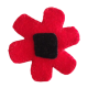 BROCHE FLOR ROJA  (6,5X7 CM)