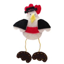 BROCHE POLLITO CON CINTURON ROJO  (8,7X13,2 CM)