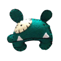 BROCHE OSO VERDE  (7,6,5 CM)