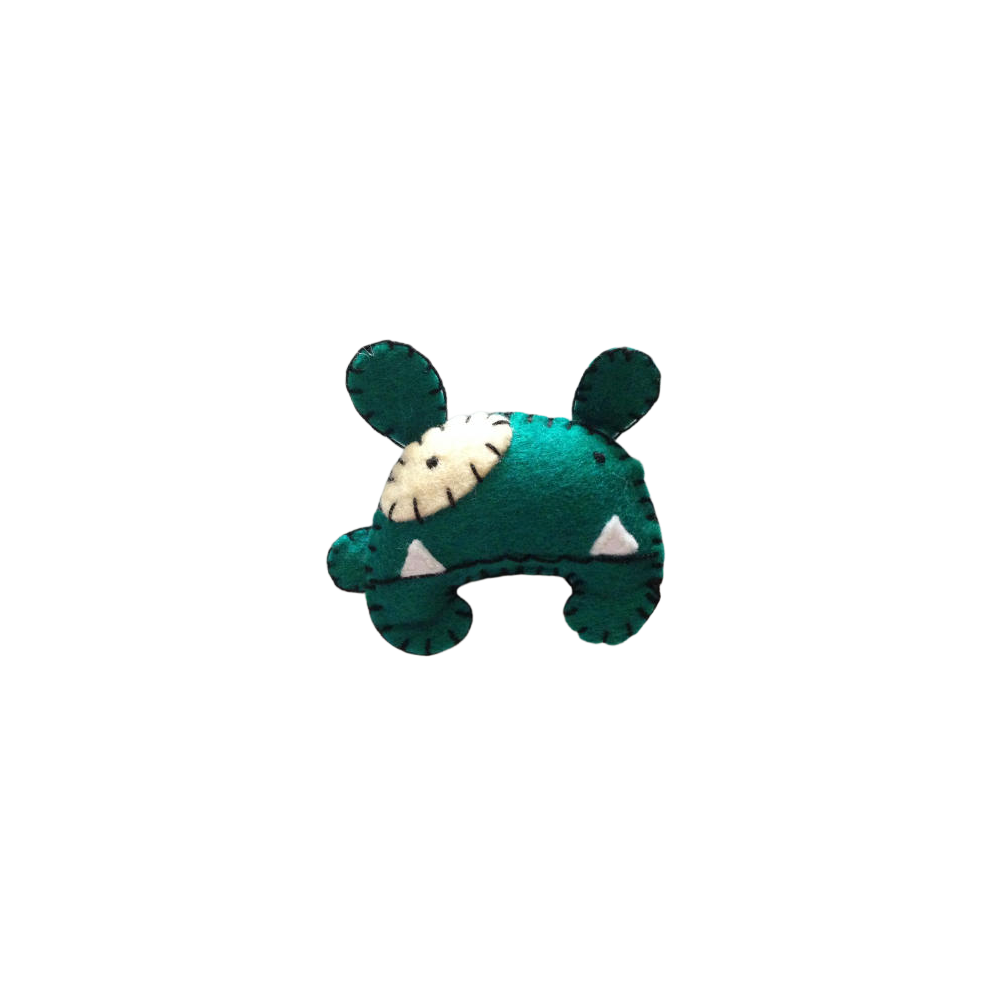 BROCHE OSO VERDE  (7,6,5 CM)